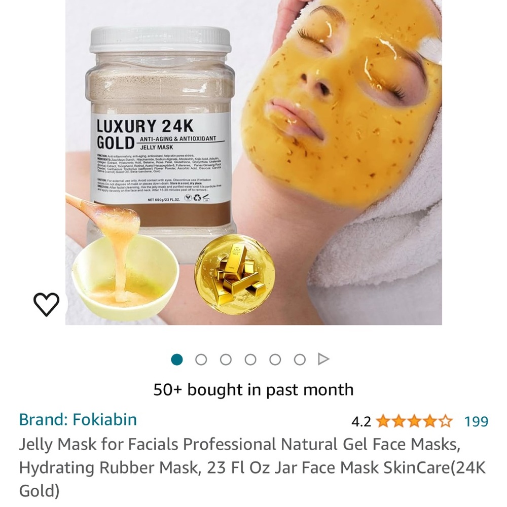 Gold jelly mask